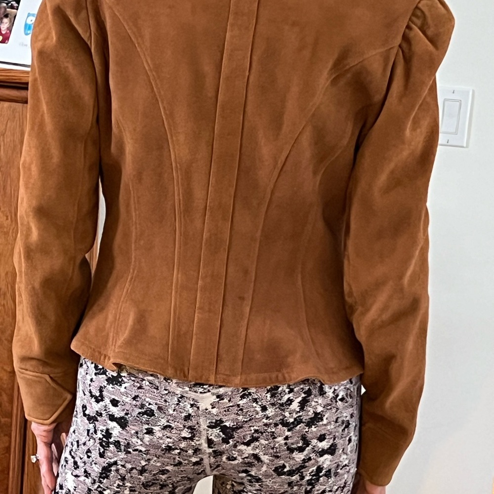 Ralph Lauren Purple Label Collection Suede fitted Womens jacket, Size 6 - Picture 16 of 16